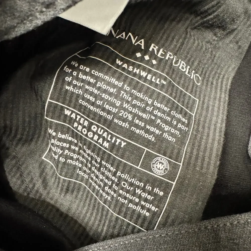 Banana Republic‎ Pants Mens 33x32 (34x30 ACTUAL) Washwell Travel Athletic Gray